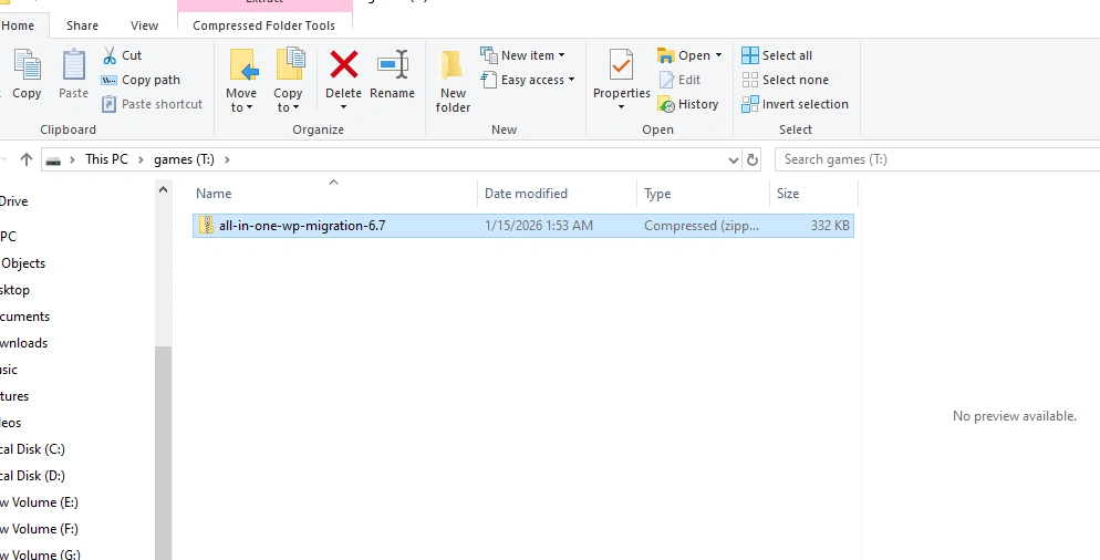 All-in-One WP Migration free version restore process working correctly