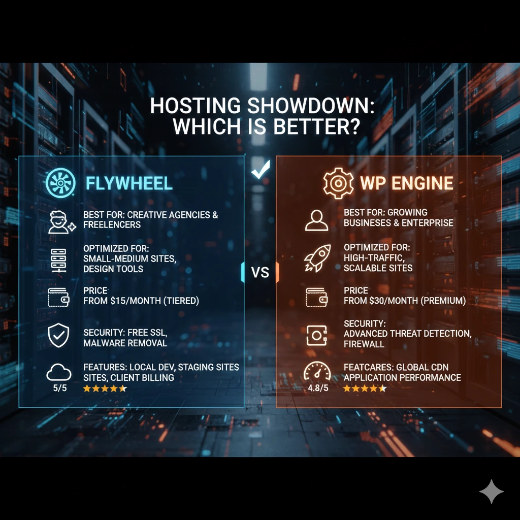 Flywheel vs WP Engine comparison