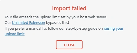 .wpress backup restore issue during import in All-in-One WP Migration
