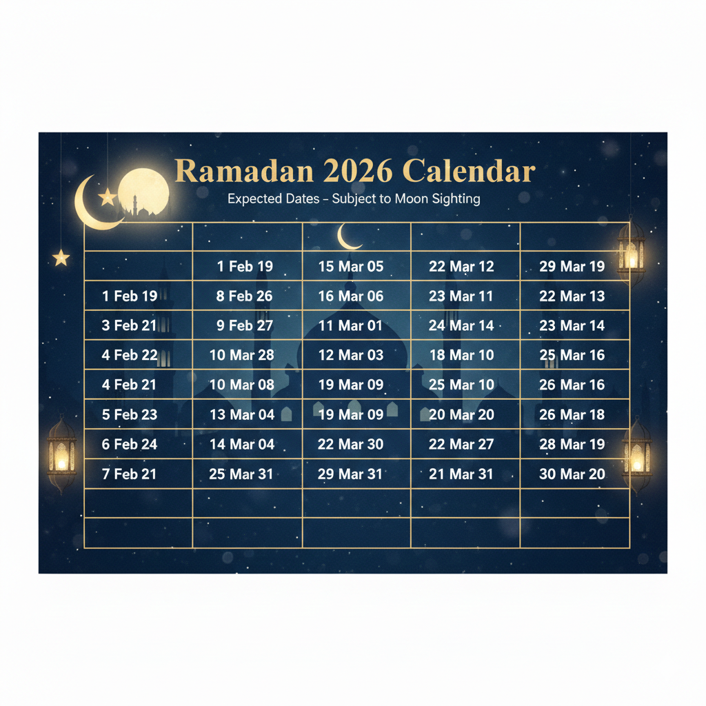 When is Ramadan 2026 starting